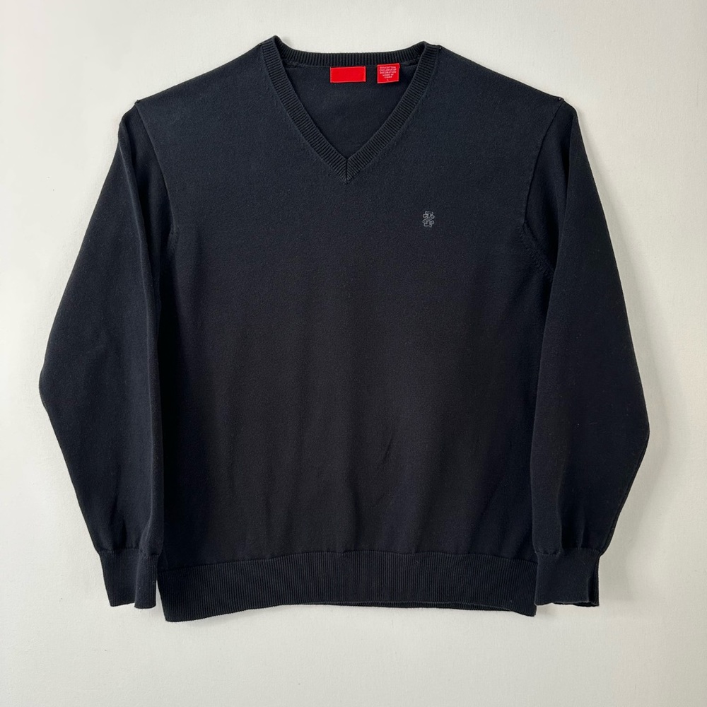 IZOD v-neck sweater. Men’s large. 100% cotton. Black.